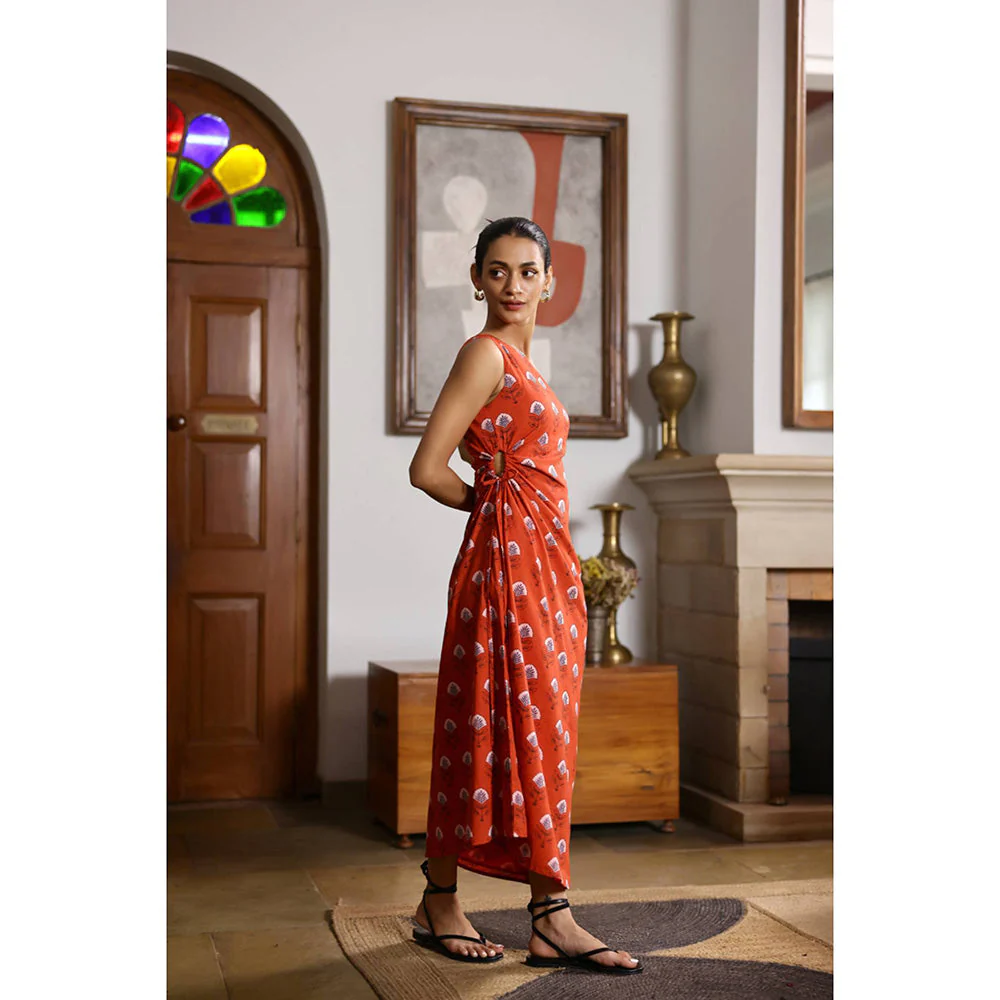 AlterEGO Lisa -Rose Splatter Drawstring Dress - Image 3
