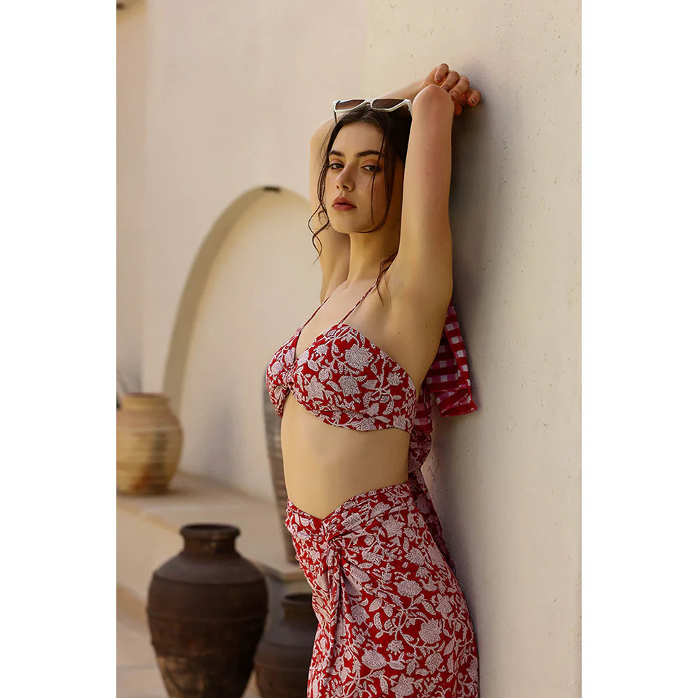 AlterEGO Sangria Red Printed Co-Ord (Set of 2) - Image 3