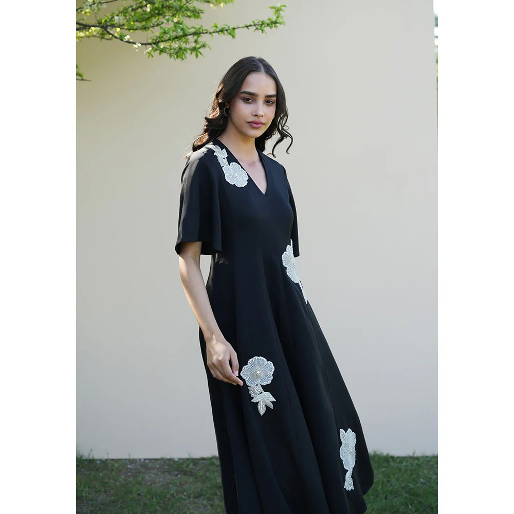 AMOSHI Paige Midi Dress -Black - Image 5
