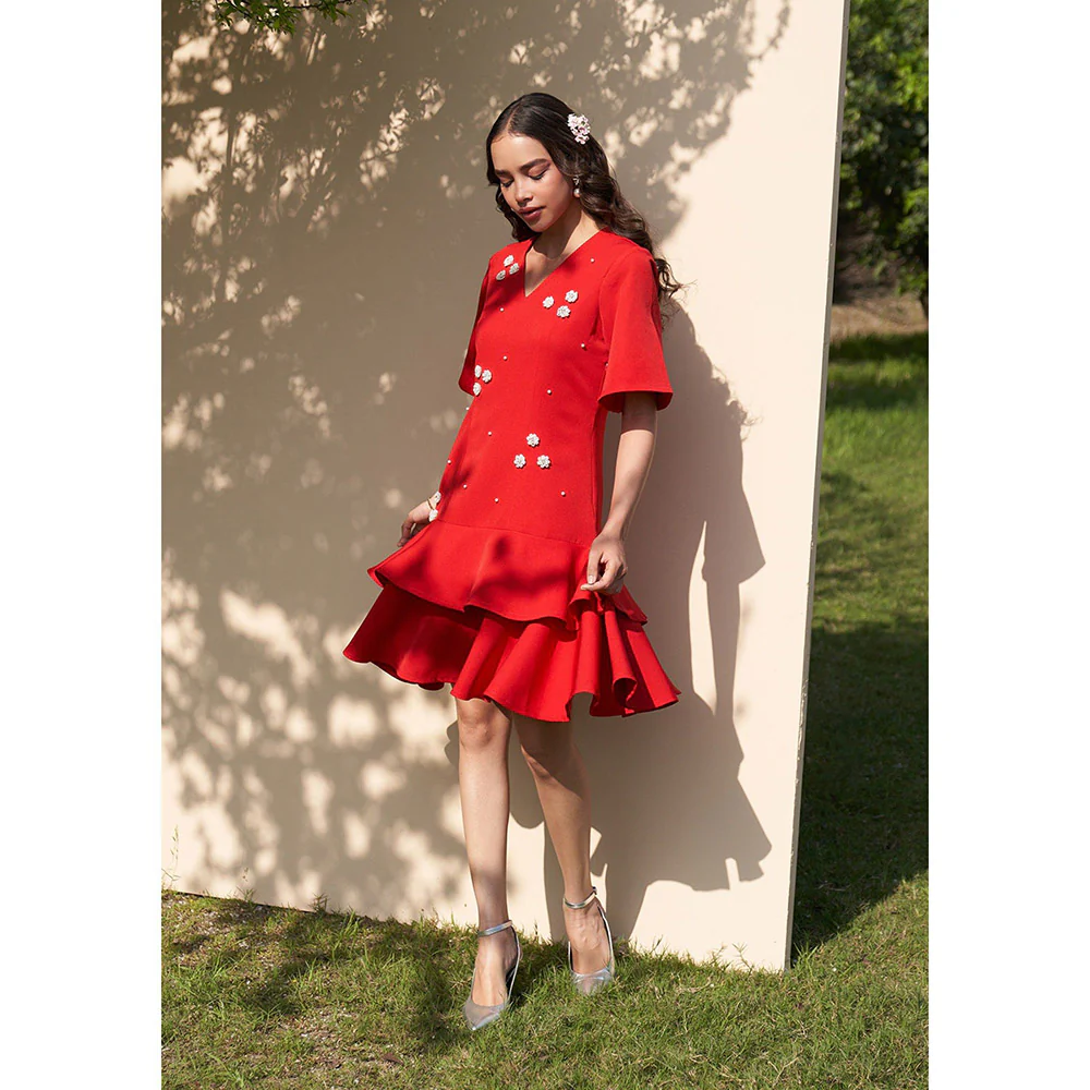 AMOSHI Trinity Dress -Red - Image 2