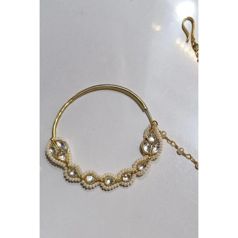 Amreli Jaipur Gold Plated Nose Ring