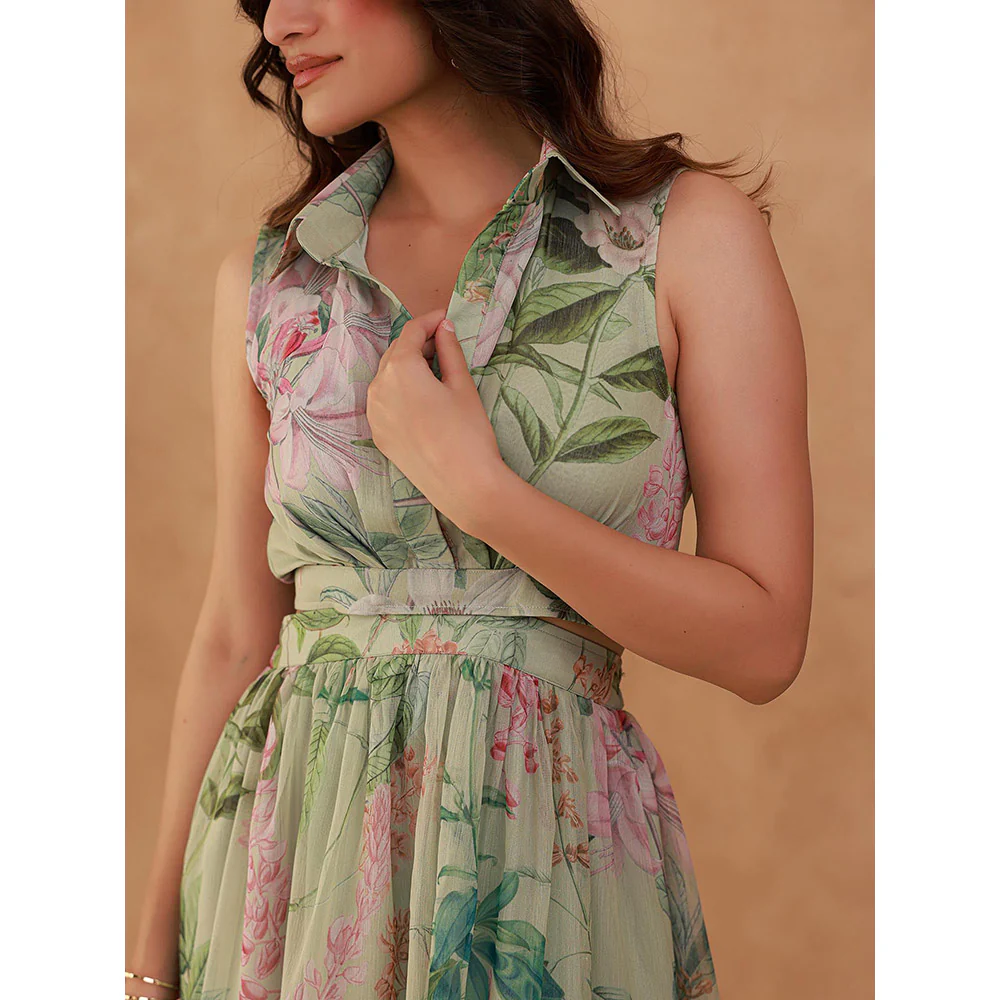 AROOP SHOP INDIA Green Heather Maxi Dress - Image 4