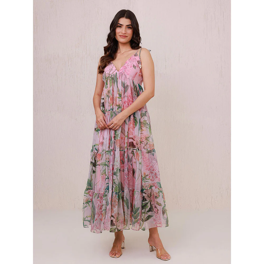AROOP SHOP INDIA Pink Lily Maxi Dress