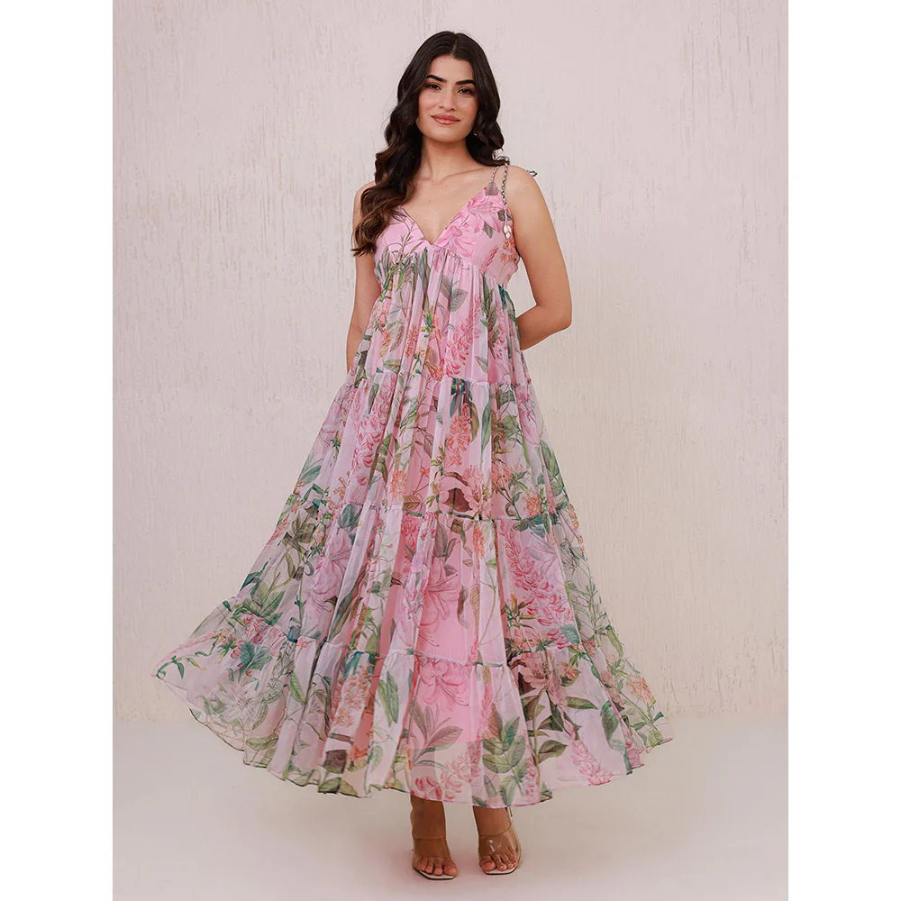 AROOP SHOP INDIA Pink Lily Maxi Dress - Image 4