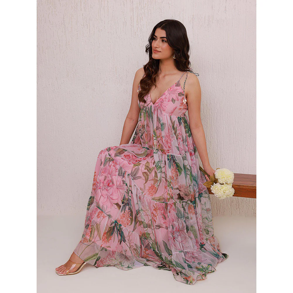 AROOP SHOP INDIA Pink Lily Maxi Dress - Image 5
