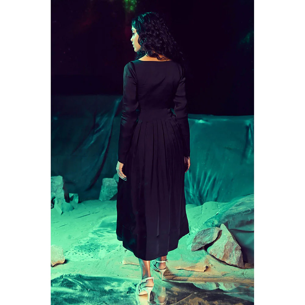 Baise Gaba Black Tishya Solid Dress - Image 2