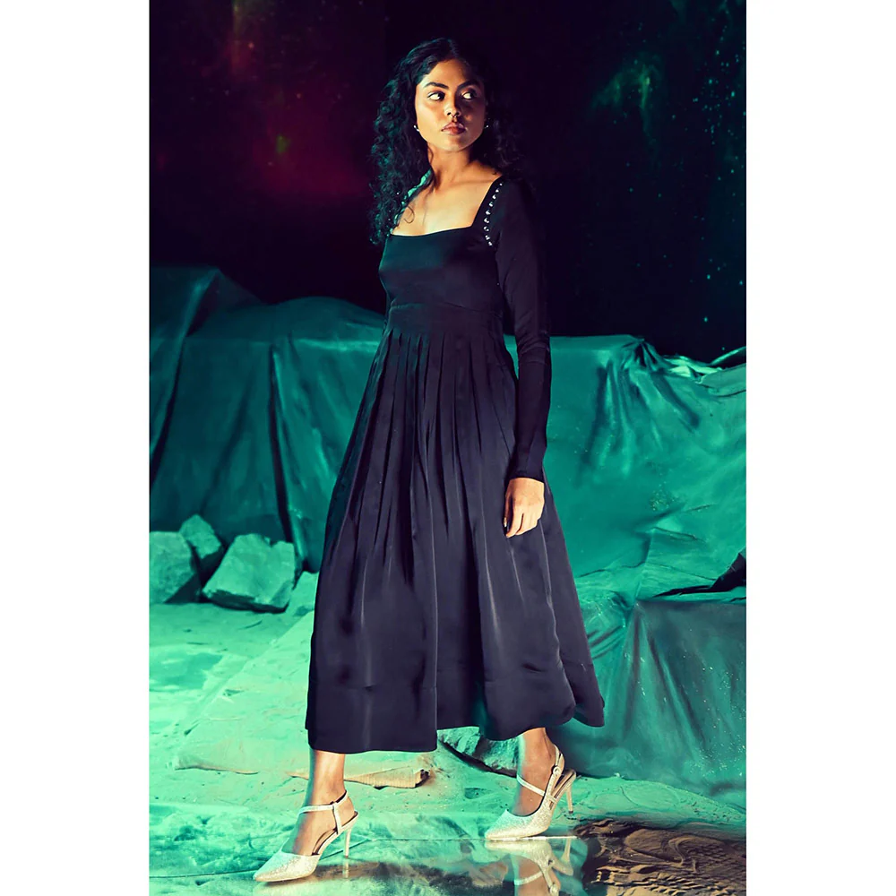 Baise Gaba Black Tishya Solid Dress - Image 3