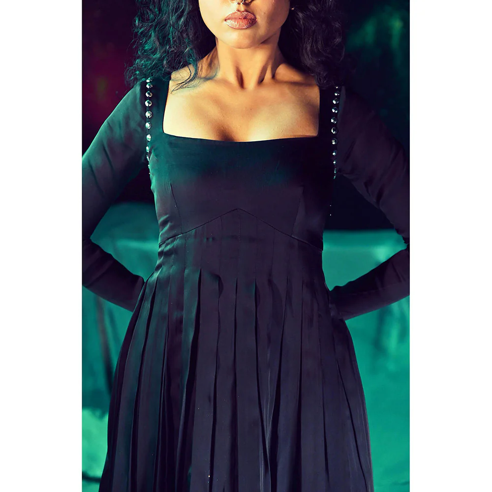 Baise Gaba Black Tishya Solid Dress - Image 5