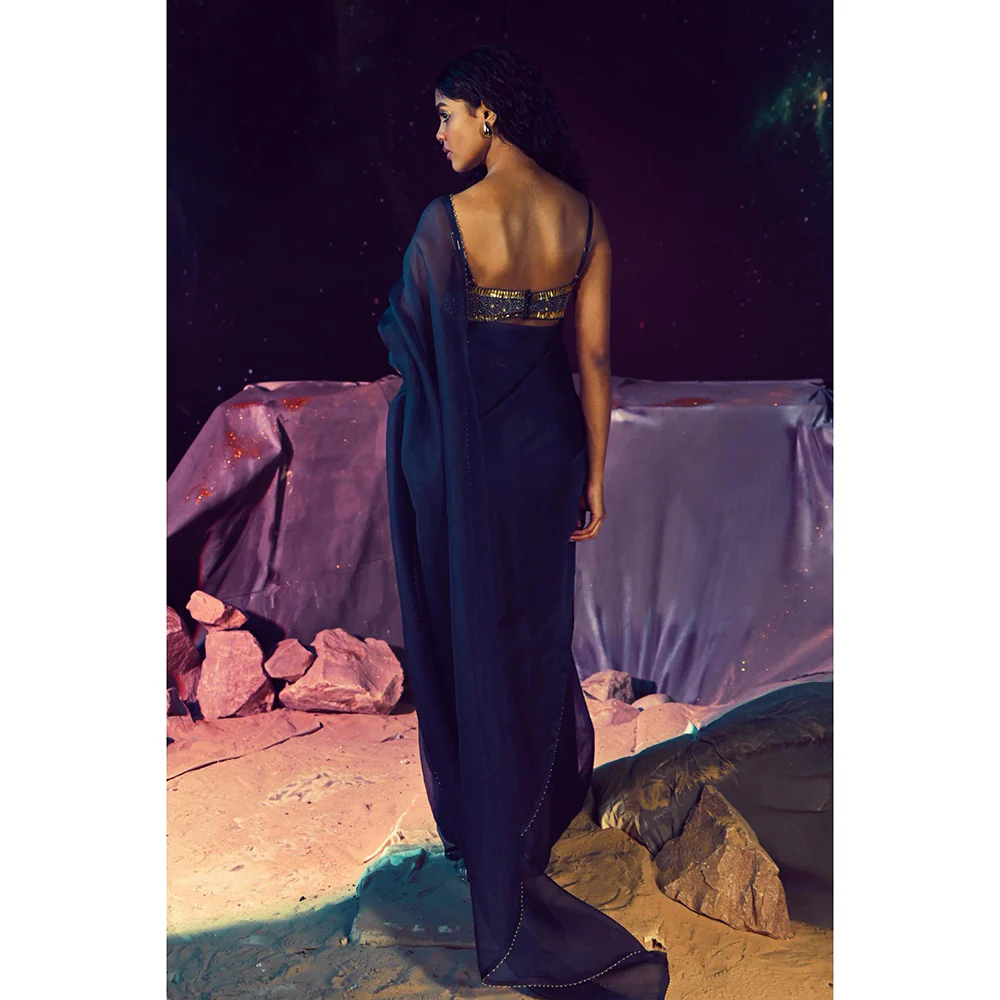 Baise Gaba Stellar Saree with Stitched Blouse - Image 2