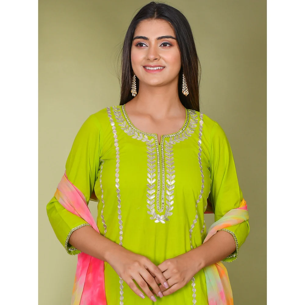 Bannhi by Priyanka Rathore Sirat Gota Patti Suit (Set of 3) - Image 2
