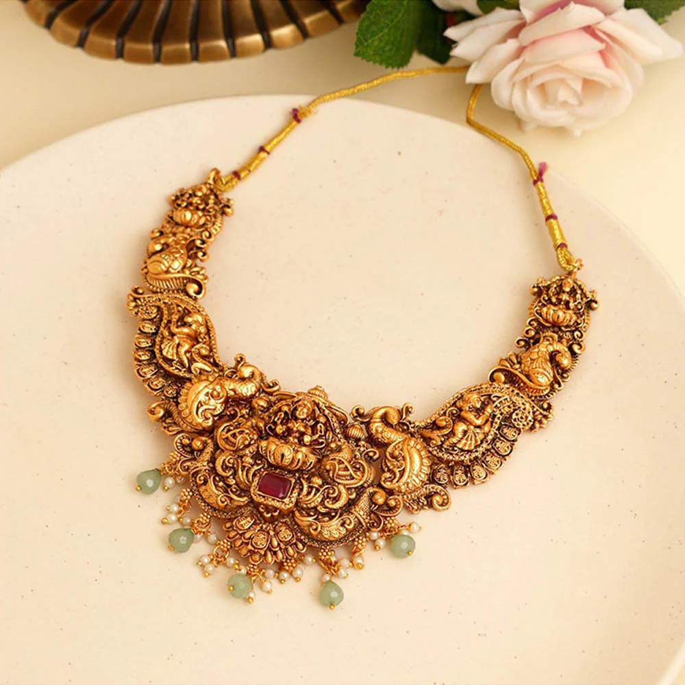 Beryachi Mayil Temple Necklace and Earrings - Image 2