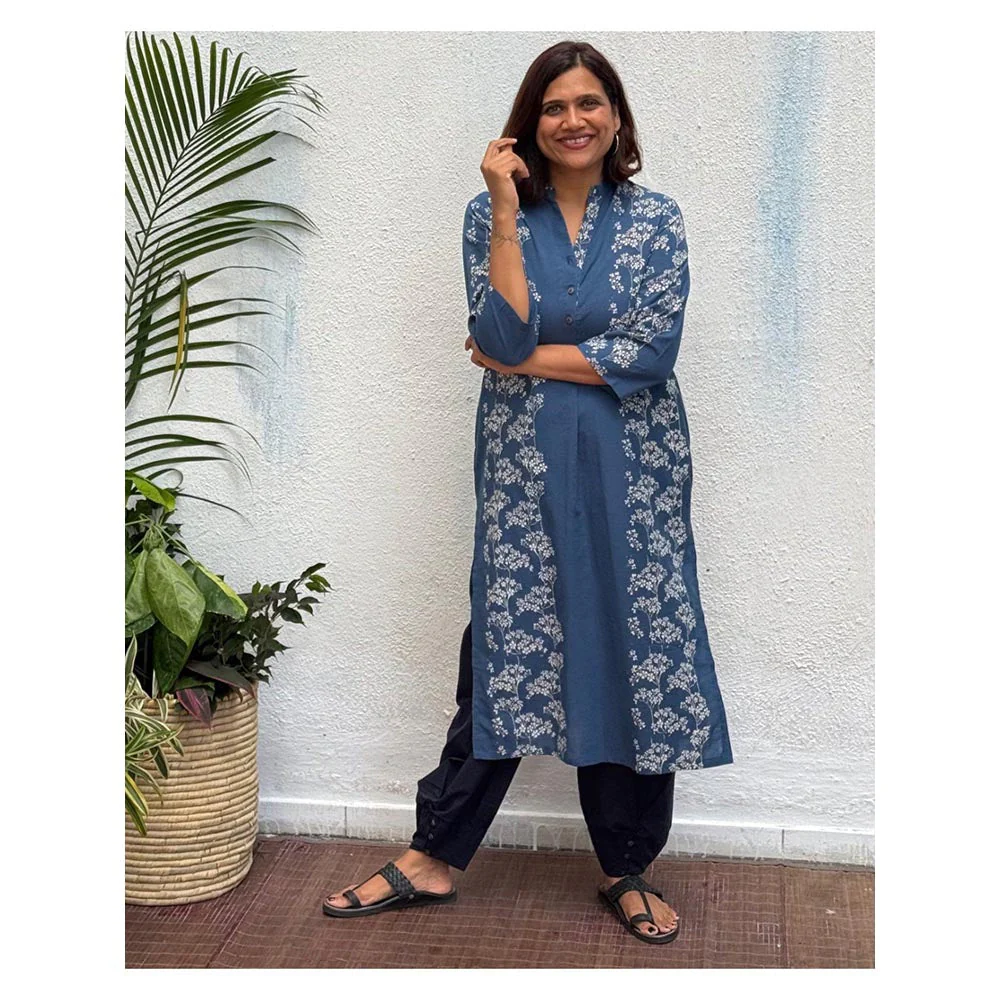 Chidiyaa Ashalata Block Printed Cotton Kurta - Image 3
