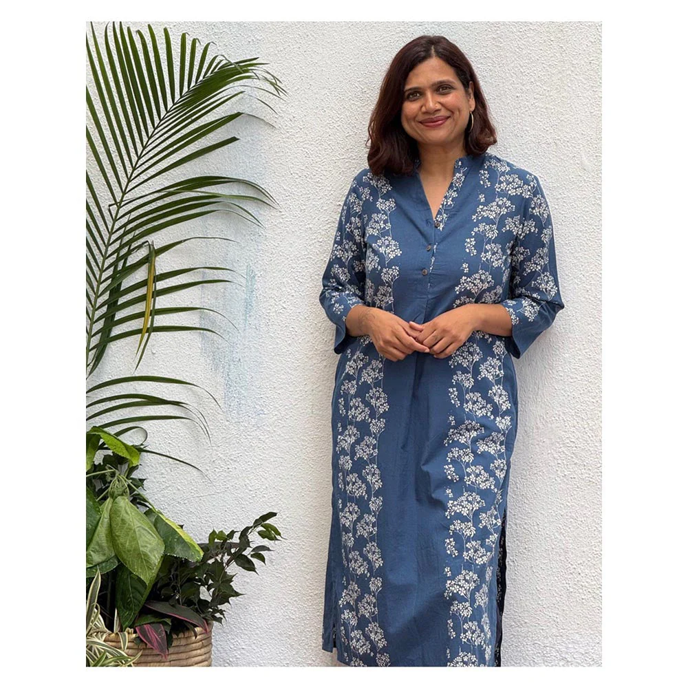 Chidiyaa Ashalata Block Printed Cotton Kurta - Image 4