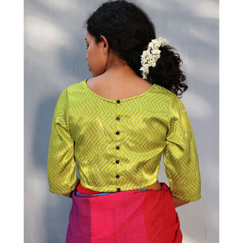 Chidiyaa Birva Mashru Silk Blouse - Image 2