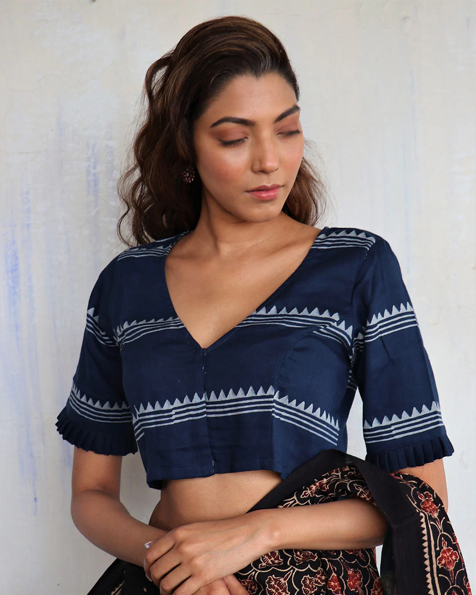 Chidiyaa Blue Cotton Blouse
