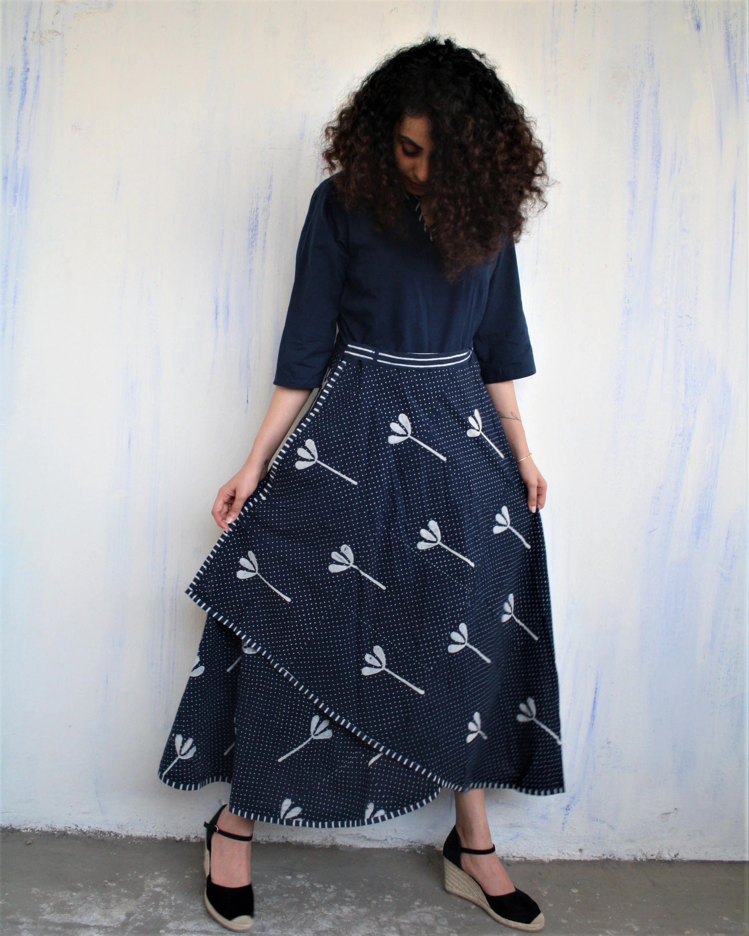 Chidiyaa Blue Cotton Dress