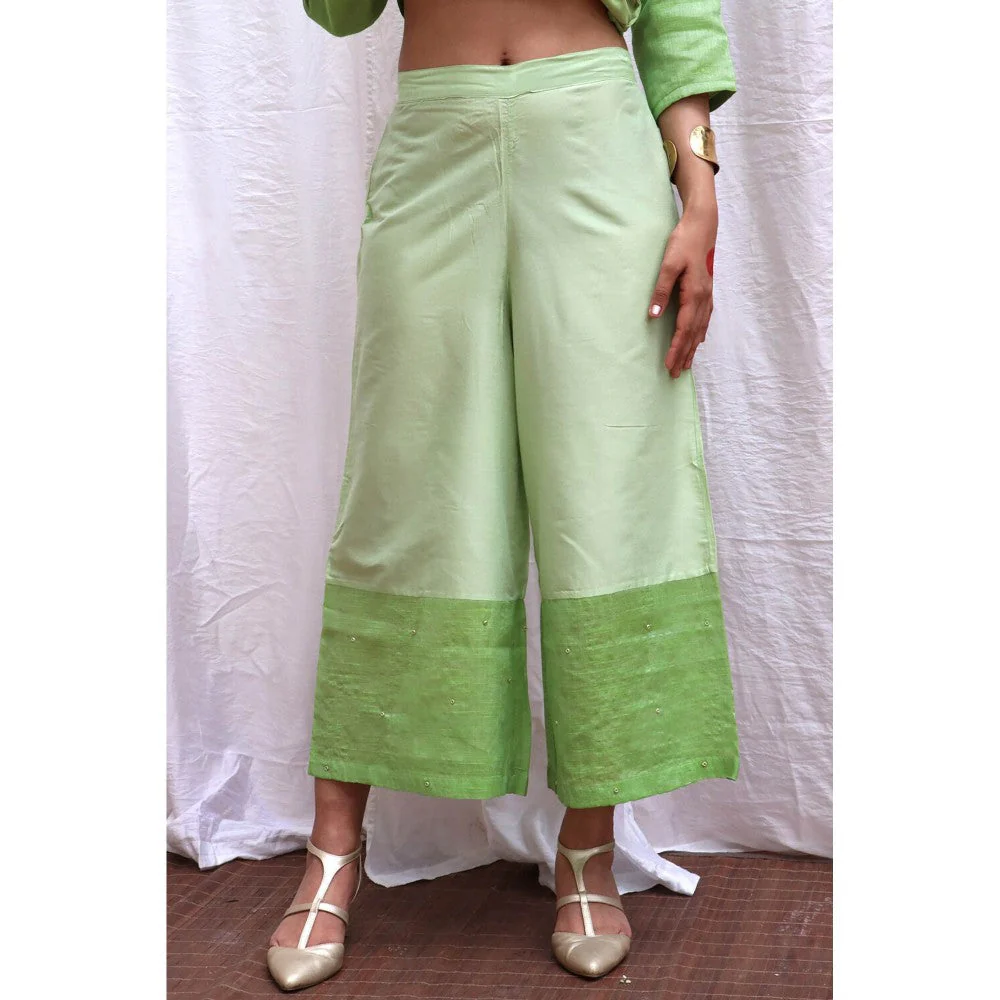Chidiyaa Harita Handwoven Cotton Zari Kurta & Palazzo (Set of 2) - Image 6