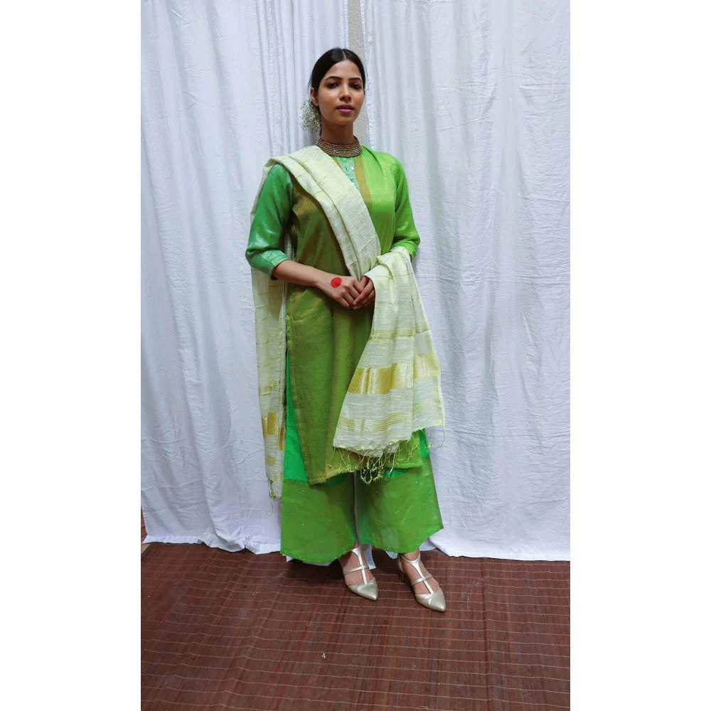 Chidiyaa Kanak Handwoven Cotton Zari Dupatta - Image 2