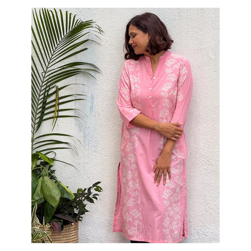 Chidiyaa Mannat Block Printed Cotton Kurta - Image 5
