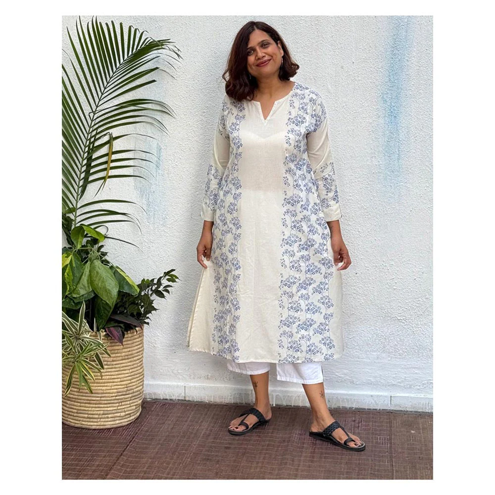 Chidiyaa Satabdi Block Printed Cotton Kurta - Image 3