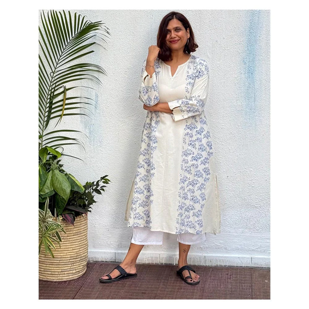 Chidiyaa Satabdi Block Printed Cotton Kurta - Image 4