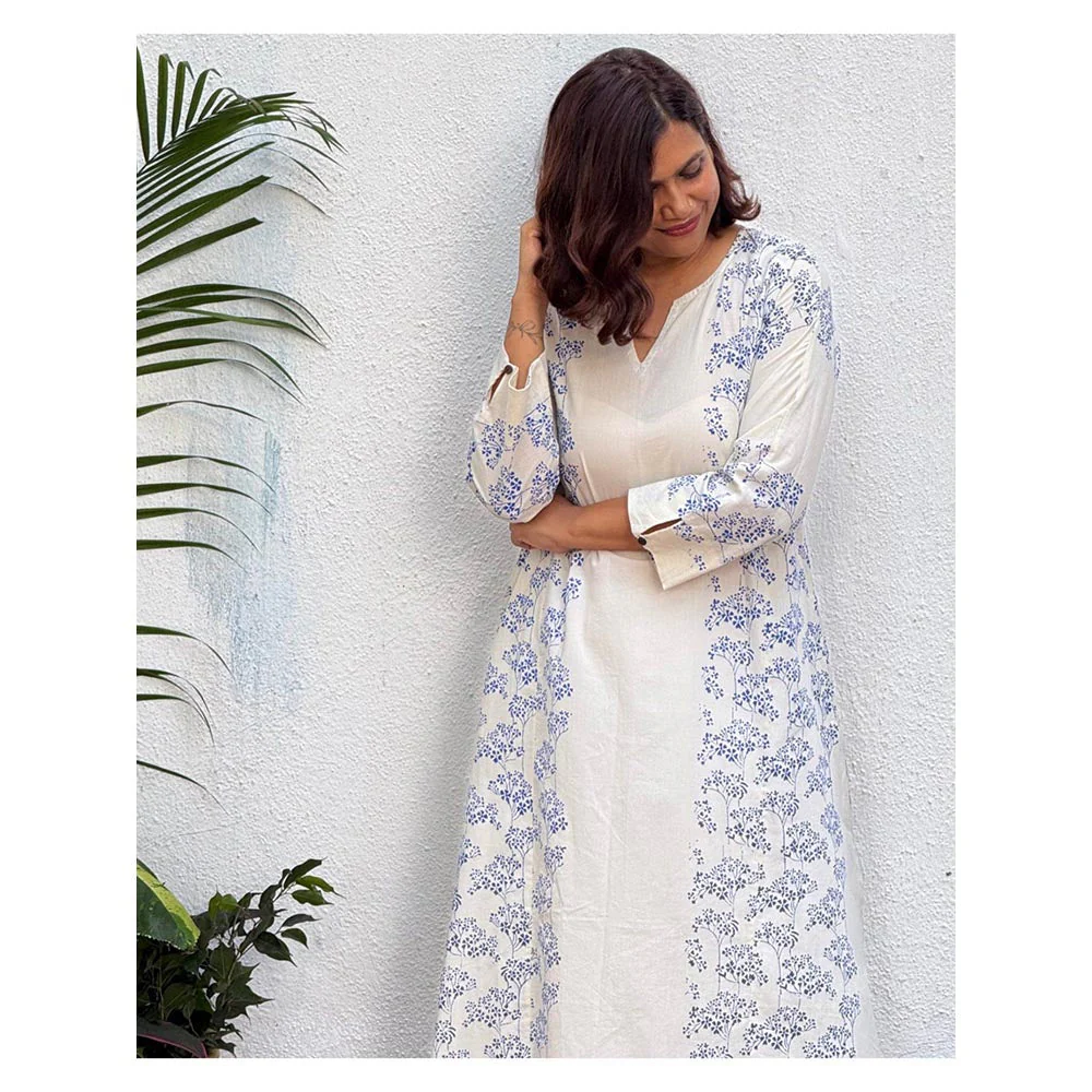 Chidiyaa Satabdi Block Printed Cotton Kurta - Image 5