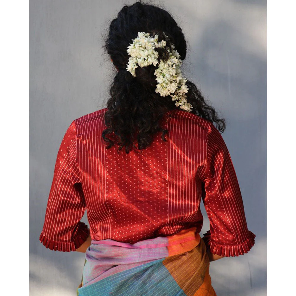 Chidiyaa Simrat Mashru Silk Blouse - Image 3