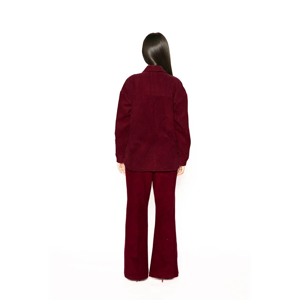 Contemponari Wine Olympus Solid Co-Ord Set - Image 4