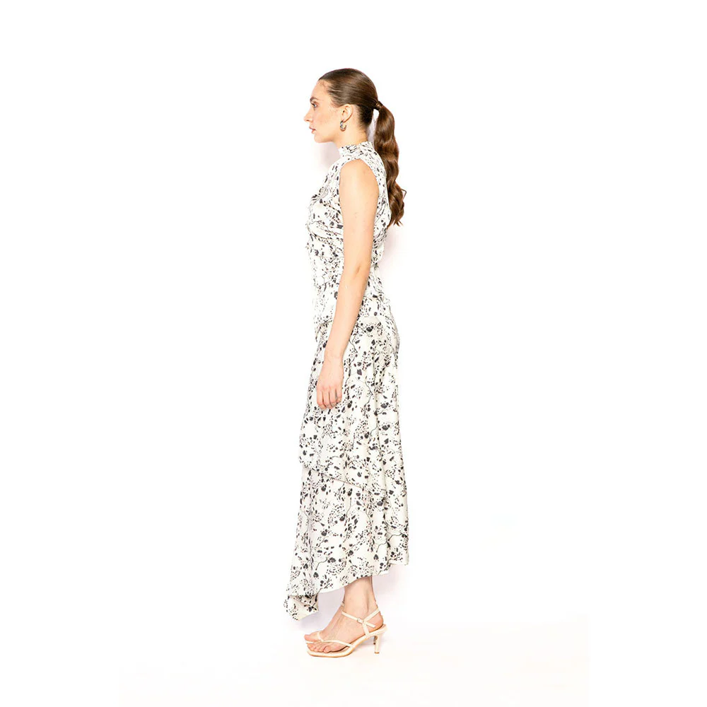 Contemponari Women Lycra Printed White Top - Image 3