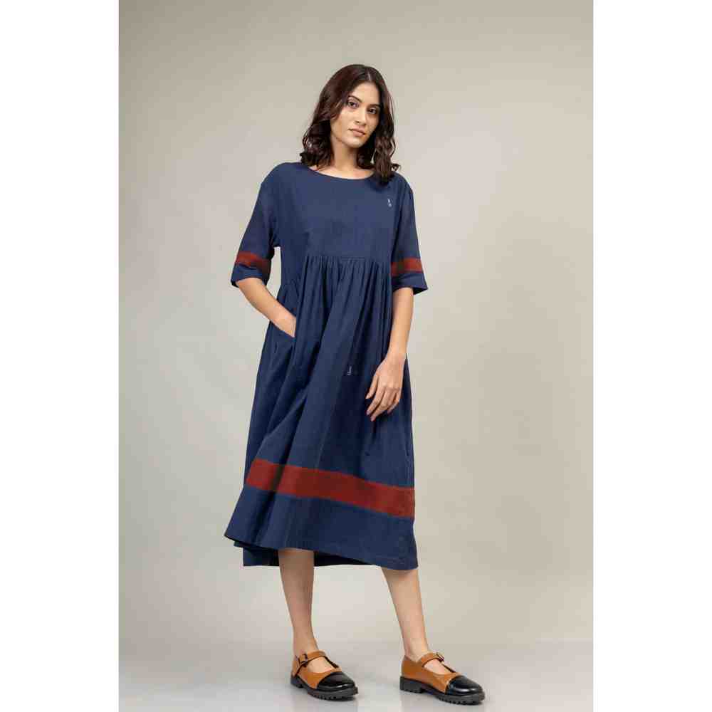 Doodlage Blue Gathered Dress - Image 4