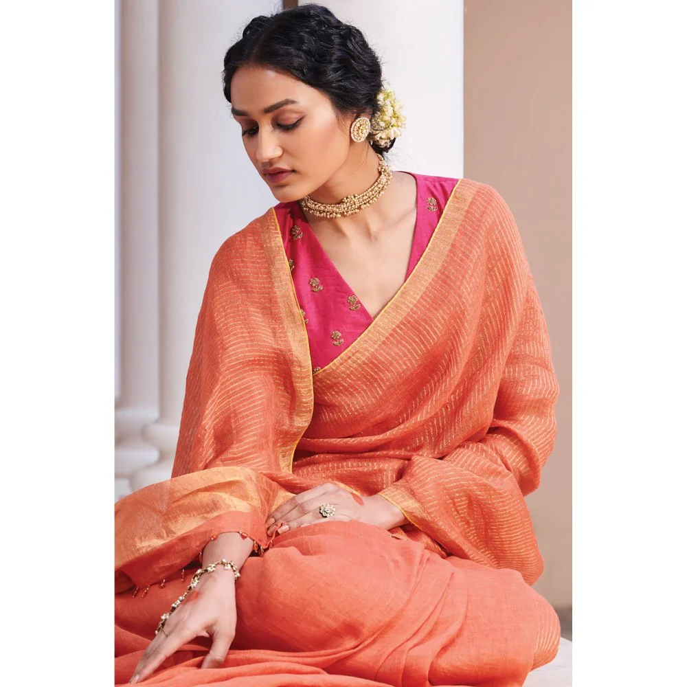Dressfolk Kesari Saree - Image 4