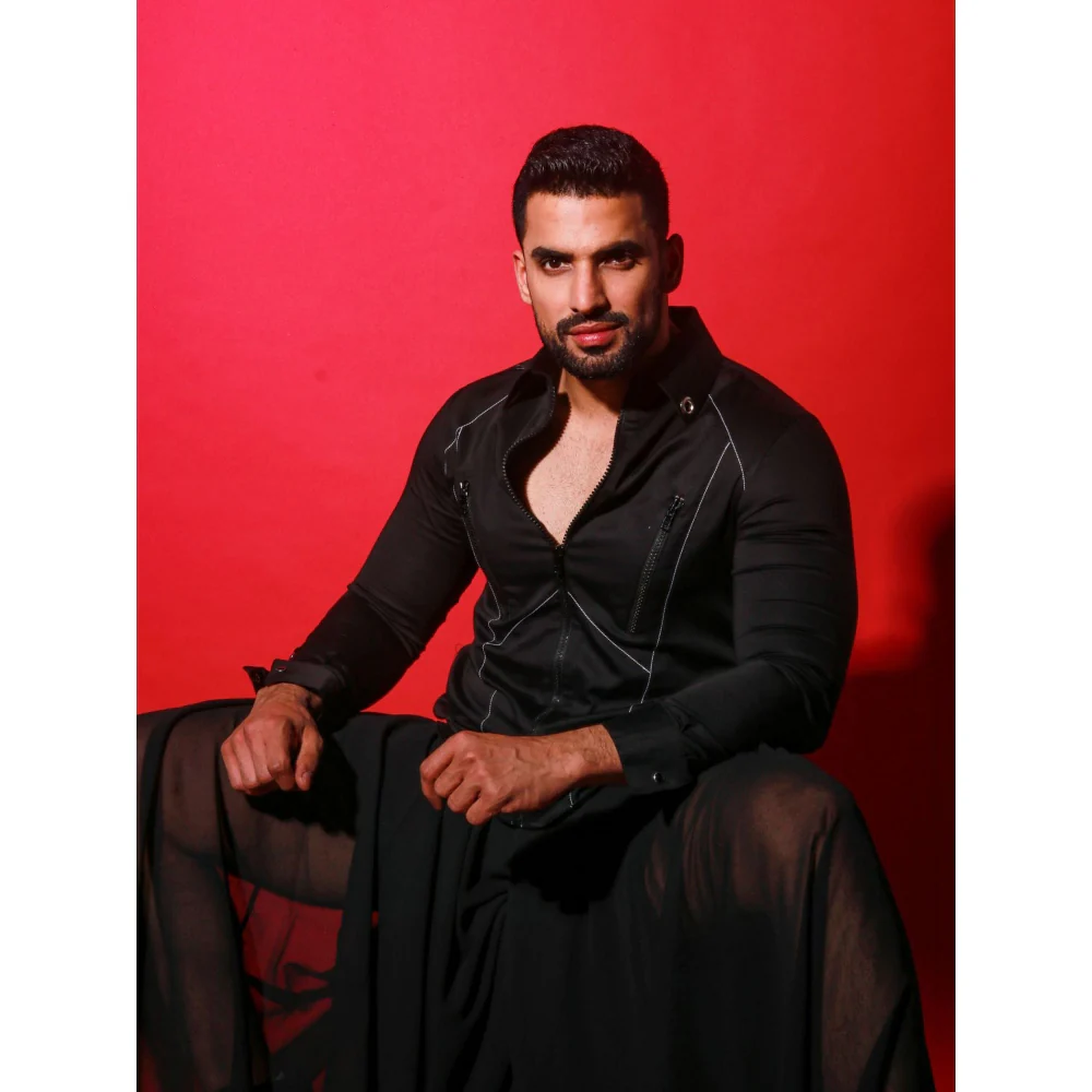 Echke Black Solid Shirt - Image 4