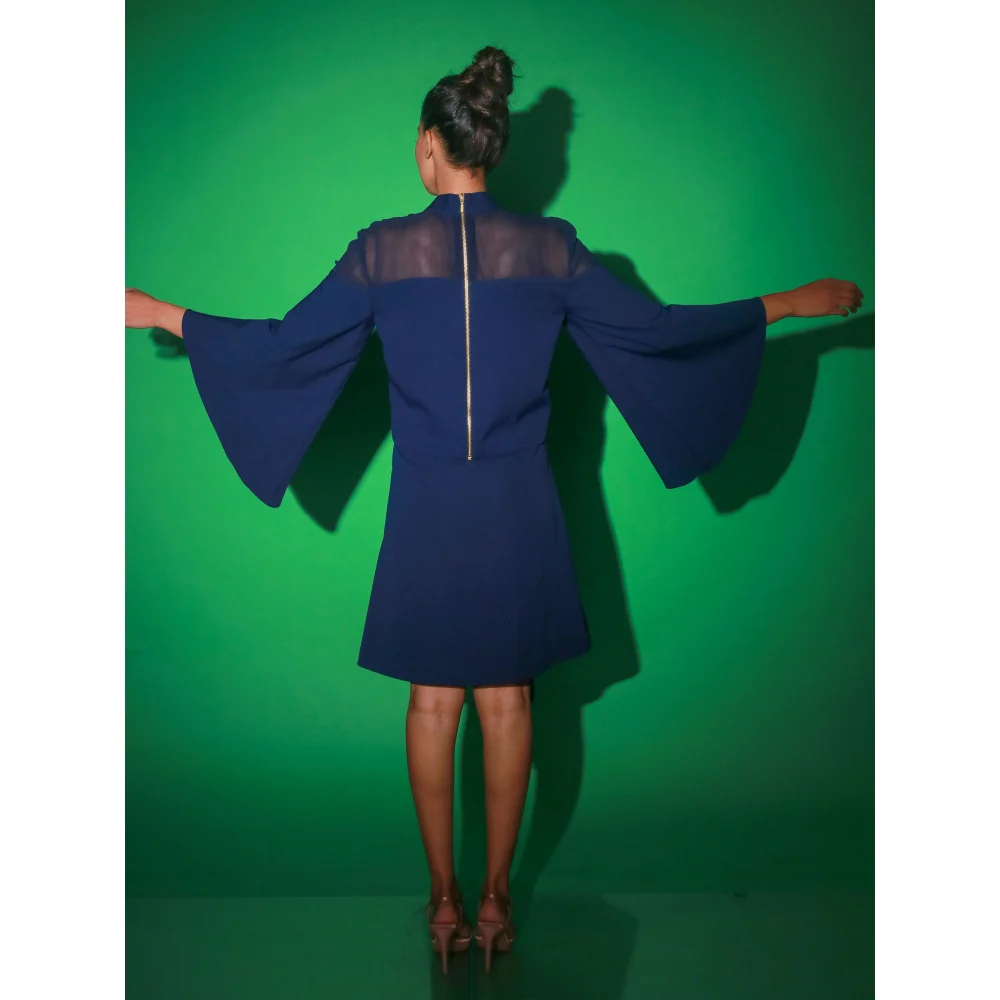 Echke Blue Solid Skirt With Top (Set of 2) - Image 4