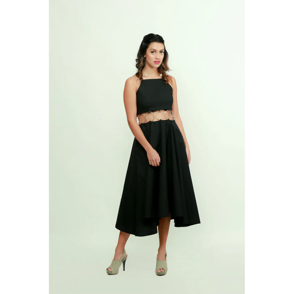 Echke Flared Dress With Ring Feature