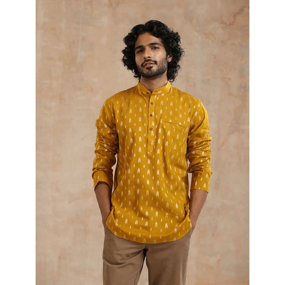 Embroidered Woven Short Kurta - Image 5