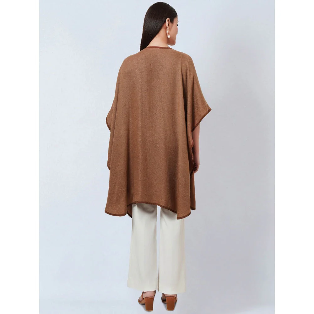 First Resort by Ramola Bachchan Brown Cashmere Jacket - Image 6