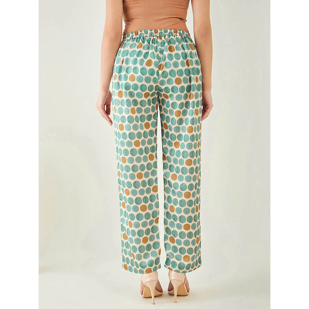 First Resort by Ramola Bachchan Green and Brown Floral Combination Print Co-ord (Set of 2) - Image 8