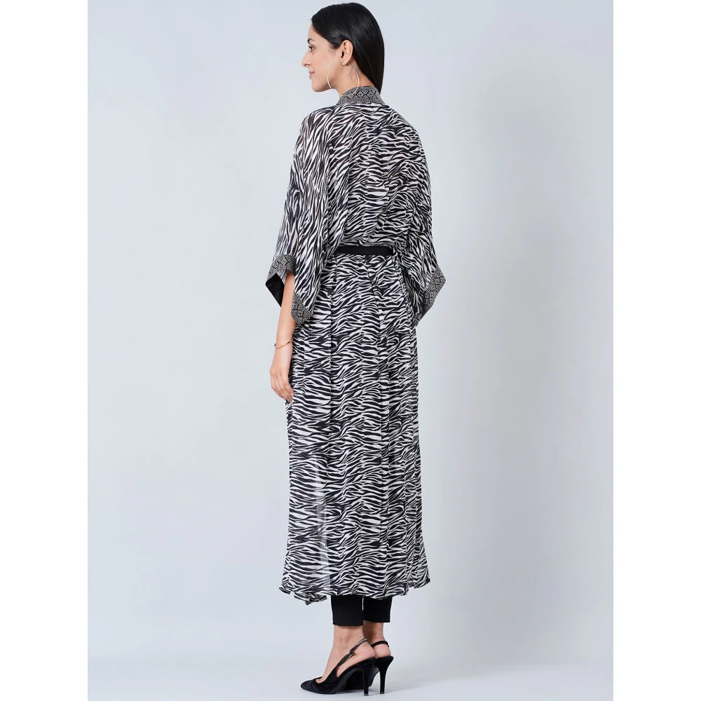 First Resort by Ramola Bachchan Grey Zebra Print Cover-Up (Set of 2) - Image 5