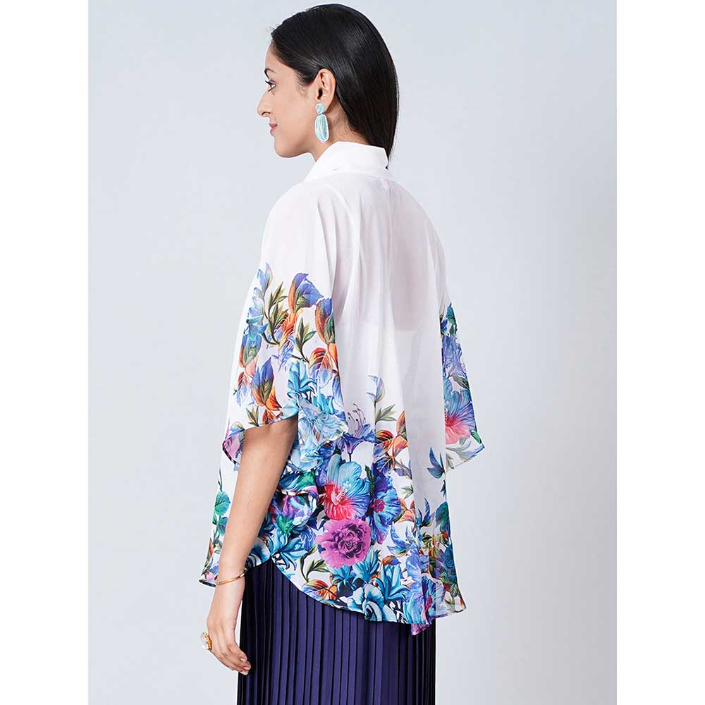 First Resort by Ramola Bachchan White Floral Top - Image 4