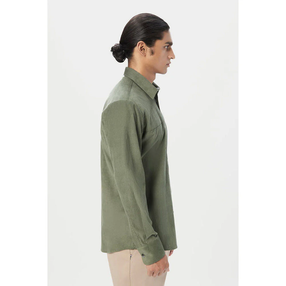 Genes Lecoanet Hemant Classic Fit Button-Up Shirt With Detailed Seam Construction - Image 3