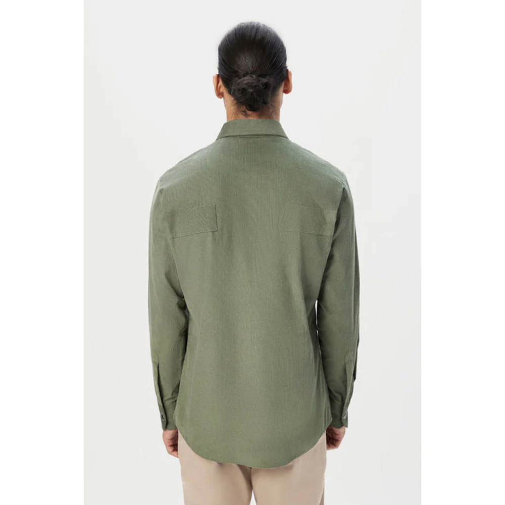Genes Lecoanet Hemant Classic Fit Button-Up Shirt With Detailed Seam Construction - Image 4