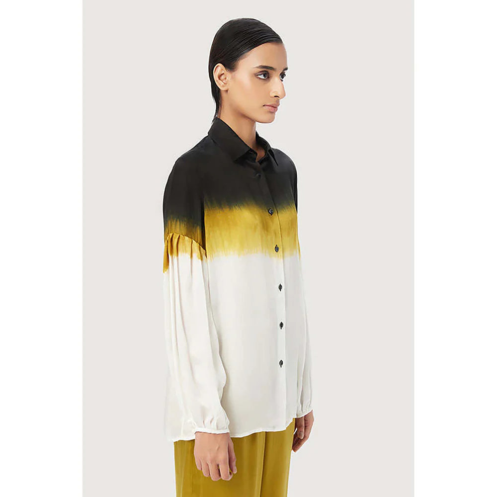 Genes Lecoanet Hemant Easy Fit Button-Up Shirt With Pleated Sleeves - Image 3