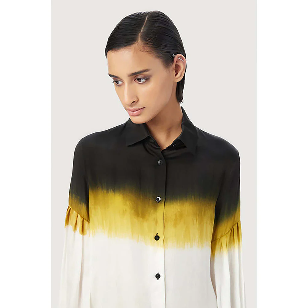 Genes Lecoanet Hemant Easy Fit Button-Up Shirt With Pleated Sleeves - Image 7