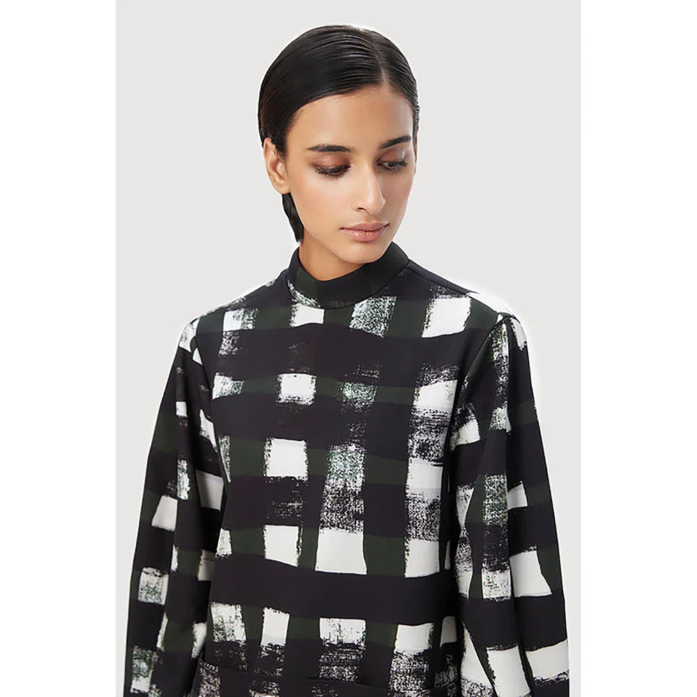 Genes Lecoanet Hemant Easy Fit Sweatshirt With All-Over Large Checks Print - Image 3