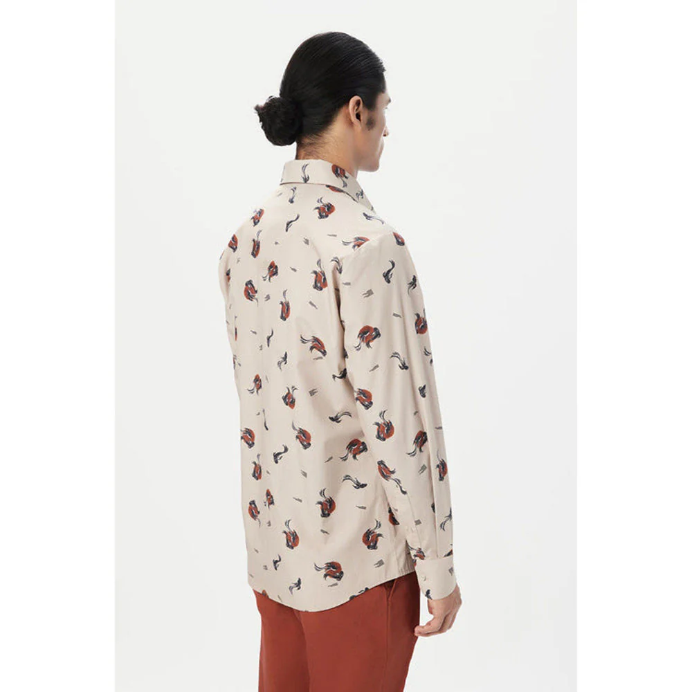 Genes Lecoanet Hemant Regular Fit Button-Up Shirt In An All-Over Fish Print - Image 3