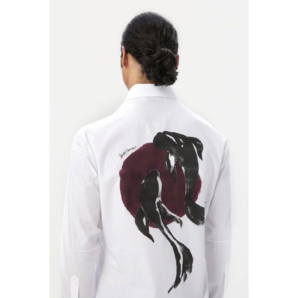 Genes Lecoanet Hemant Regular Fit Button Up Shirt With Fish Print - Image 5