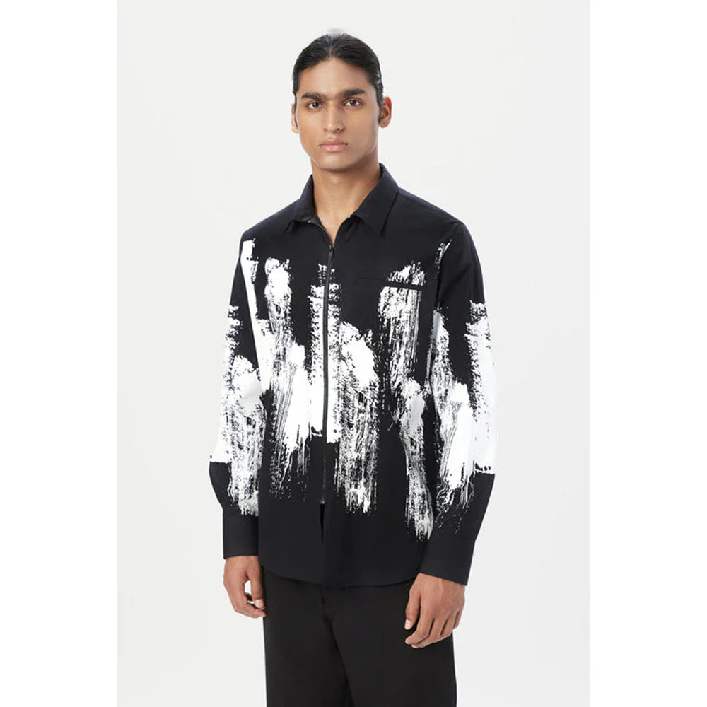Genes Lecoanet Hemant Regular Fit Shirt With Zipper Front Opening - Image 3