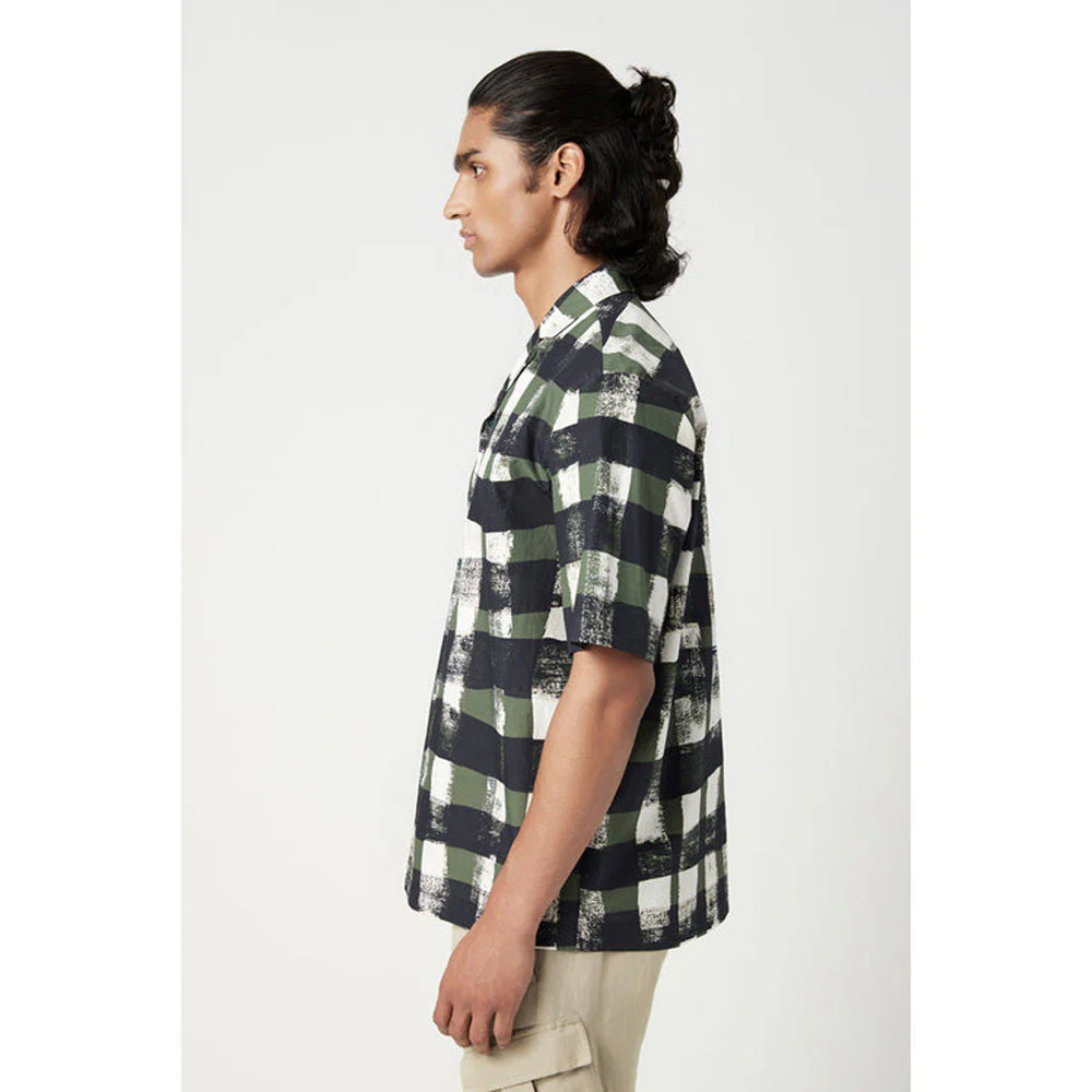 Genes Lecoanet Hemant Relaxed Fit Half Sleeve Shirt With All-Over Large Check Print - Image 3