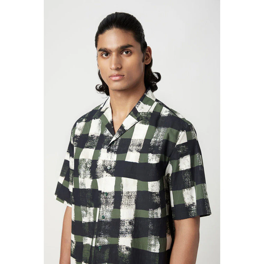 Genes Lecoanet Hemant Relaxed Fit Half Sleeve Shirt With All-Over Large Check Print - Image 5