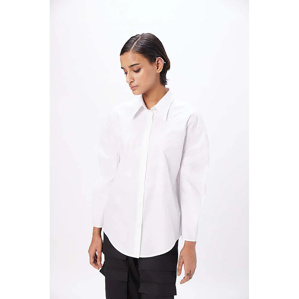 Genes Lecoanet Hemant Straight Fit Shirt With Soft Rounded Sleeves - Image 3